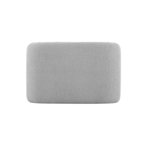 English Elm Christopher Knight Home® - 24'' Boucle stool with inverted U design, cozy loop-pile seating, durable rubberwood footrest, modern set of 2 Grey N780P187017G
