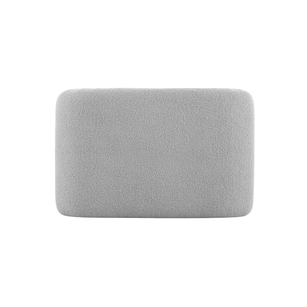English Elm Christopher Knight Home® - 24'' Boucle stool with inverted U design, cozy loop-pile seating, durable rubberwood footrest, modern set of 2 Grey N780P187017G