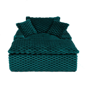 English Elm 51 Compact Comfort Sofa with Turtle Fleece, 51" Cozy Single Seat with Two Pillows, Modern Minimalist Design W3371P353193