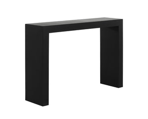Sunpan Axle Console Table - Modern Concrete Design Perfect For Small Spaces With Chic Clean Lines Black Concrete 111918