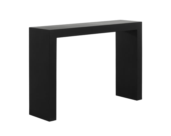 Sunpan Axle Console Table - Modern Concrete Design Perfect For Small Spaces With Chic Clean Lines Black Concrete 111918