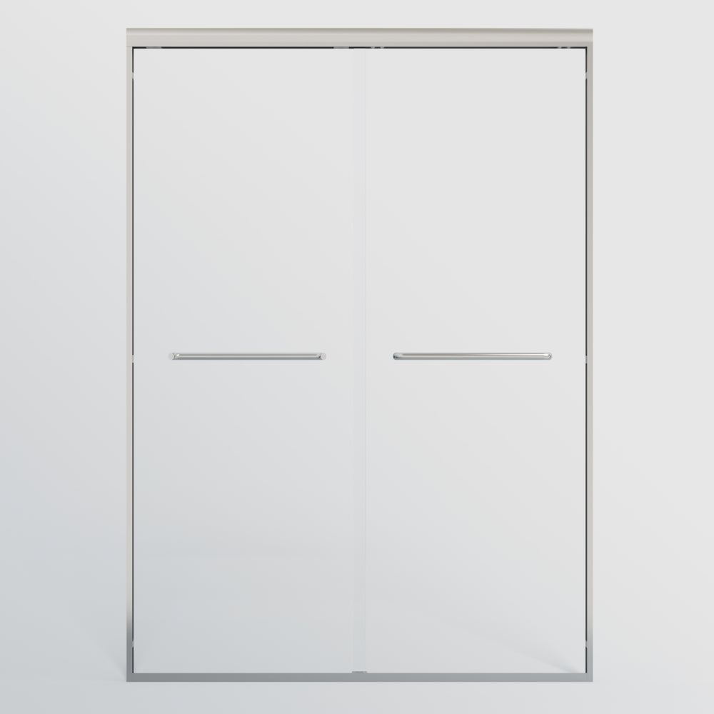English Elm 44-48 in Semi-frameless Bypass Sliding Shower Door with Tempered Glass Walk-in Enclosure Chrome W1920P300315