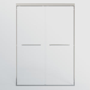 English Elm 44-48 in Semi-frameless Bypass Sliding Shower Door with Tempered Glass Walk-in Enclosure Chrome W1920P300315