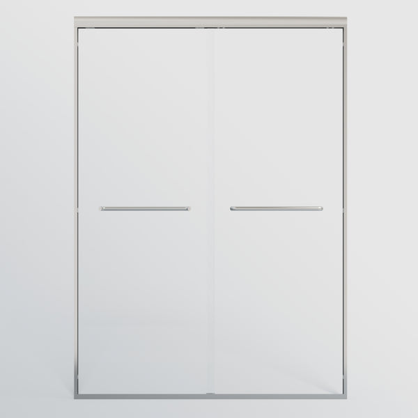 English Elm 44-48 in Semi-frameless Bypass Sliding Shower Door with Tempered Glass Walk-in Enclosure Chrome W1920P300315