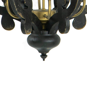 English Elm Aki Six Light Carved Fir Wood Chandelier Ornate Vintage Fixture for Dining Rooms B056P416816