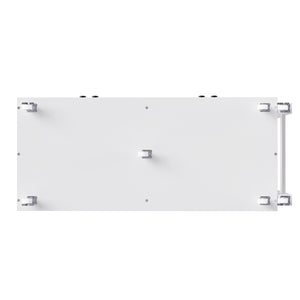 English Elm K&K 74.5" Kitchen Island with 27" Extendable Dining Table, 4-Door Storage, 2 Drawers, Rolling Cart Off White N707S000009W