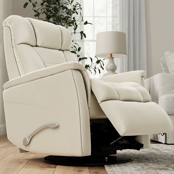 English Elm Global Home Swivel Glider Recliner - Faux Leather Comfort With Adjustable Headrest & Footrest B339P323110