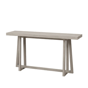 English Elm 59.84'' Console Table with Sturdy Construction and Weather-Resistant Finish for Entryway, Patio, Hallway Grey W757P246399