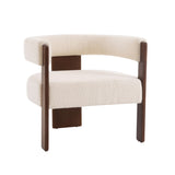 Christopher Knight Home® - Noble House - - Modern Upholstered Boucle Fabric Accent Arm Chair