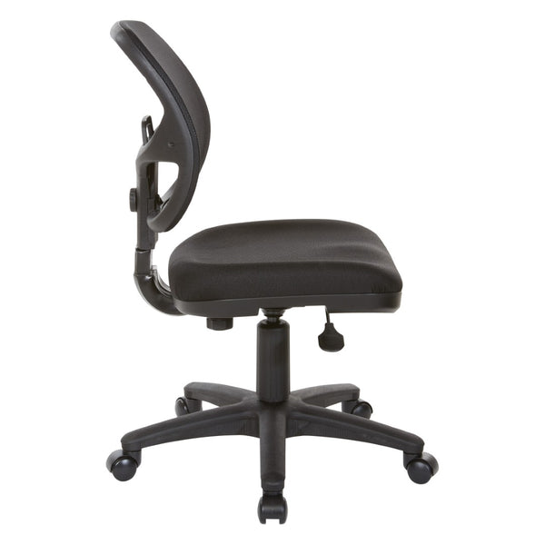 OSP Home Furnishings Mesh Back Ergonomic Task Chair with Lumbar Support and Cushioned Seat for Home Office EM2910
