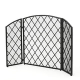 Christopher Knight Home® - Noble House - Amiyah 3 Panelled Iron Fireplace Screen