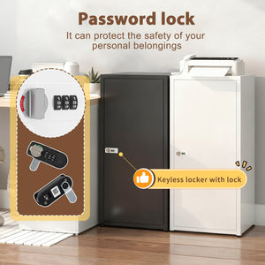 English Elm Metal Powder-coated Steel Locking Locker Cabinet with Adjustable Shelves for Gym or Office T5667P486227