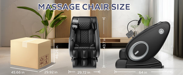 English Elm Massage Chair Recliner - Zero Gravity Comfort With Full Body Air Pressure For Ultimate Relaxation W1875P370131