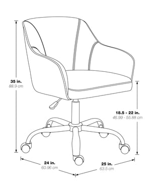 OSP Home Furnishings Bristol Task Chair Oyster