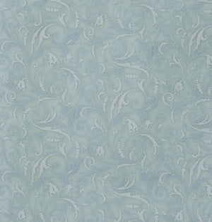 English Elm Ansaldo Pearl White Console Cabinet with Silver Shimmer, French Provincial Glass Doors & Turned Legs B2726P285786