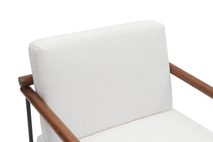 English Elm Modern Boucle Accent Armchair – Chic Lounge Chair With Curved Armrests For Stylish Home Decor Bliss T3903P372604