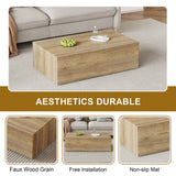 English Elm Elevate Your Living Space With This Modern Mdf Coffee Table That Showcases Smooth, Light Wood Color Texture Patterns. It Is Characterized By Stylish Design.39.3*23.6*12