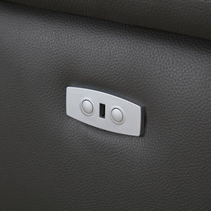 English Elm Wall-Hugger Reclining Sofa - Modern Electric Leather L-Shaped Couch With Usb, Headrest & Footrest W2582S00176-GIGA