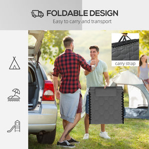 English Elm Outsunny Folding Chaise Lounge Set - 5-Level Recline, Padded Comfort, Side Pocket, Portable & Durable W2225P200626-GIGA