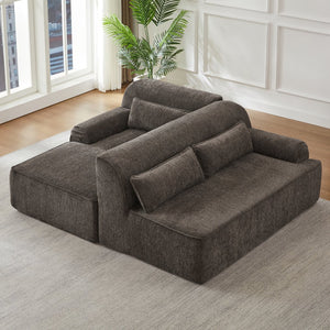 English Elm Chenille Oversized L-Shape Luxury Sectional Sofa - Minimalist, Comfy Sleeper Couch For Stylish Spaces W2339S00066