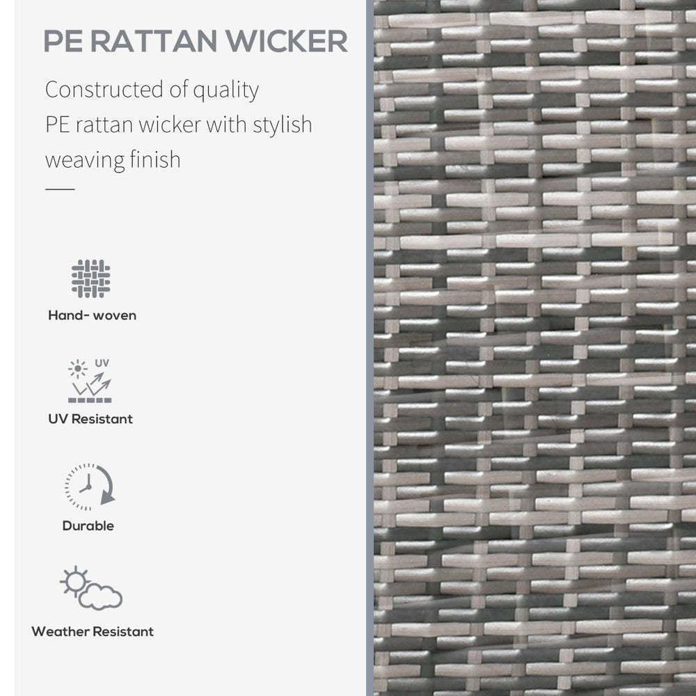 English Elm Outsunny Outdoor Wicker Swivel Recliner Chair With Water-Resistant Cushions, 360° Comfort & Style W2225P229357-GIGA