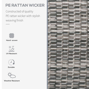 English Elm Outsunny Outdoor Wicker Swivel Recliner Chair With Water-Resistant Cushions, 360° Comfort & Style W2225P229357-GIGA