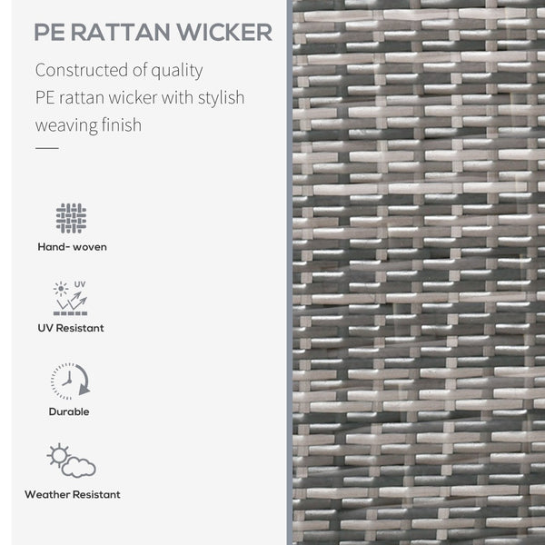 English Elm Outsunny Outdoor Wicker Swivel Recliner Chair With Water-Resistant Cushions, 360° Comfort & Style W2225P229357-GIGA
