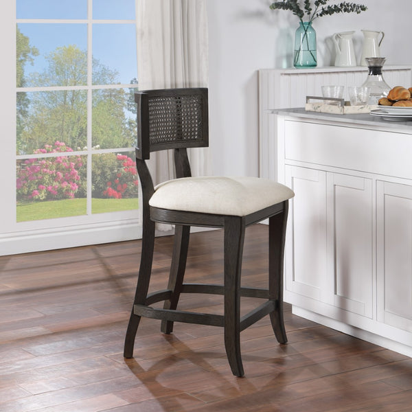 OSP Home Furnishings Lantana 26" Cane Back Counter Stool Linen