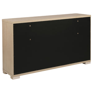 English Elm Mirador Six Drawer Elm Veneer Dresser with Brushed Nickel Pulls for Modern Bedrooms B062P447745