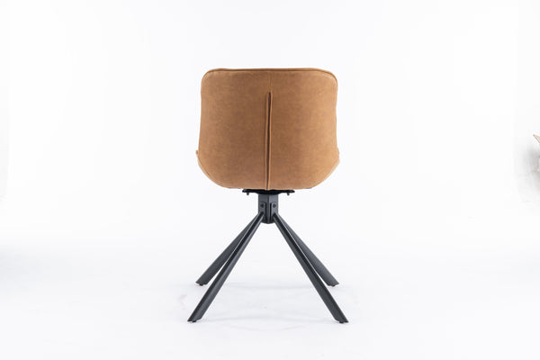 English Elm Mid-Century Modern Tufted Swivel Dining Chair Set Of 2 - Stylish Upholstered Accent Chairs For Any Space T3903P405990