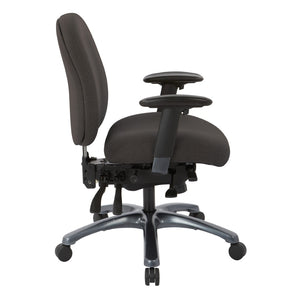 OSP Home Furnishings Multi-function Ergonomic Office Chair with Lumbar Support and Titanium Base Mid 8512-295