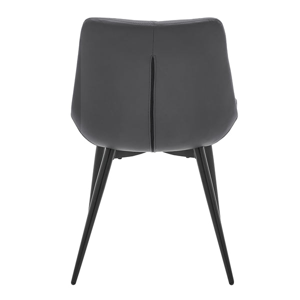 English Elm Loralie Diamond Stitch Faux Leather Dining Chairs with Ergonomic Support Set of 2 B2736P464861