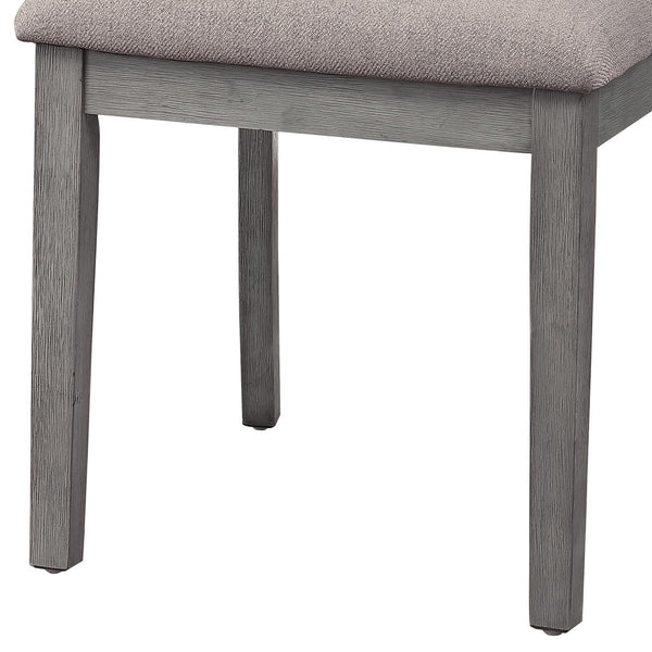 English Elm Vertical Slat Curved Back Dining Chairs Solid Wood Frame Upholstered Seat Set of 2 B056P416793