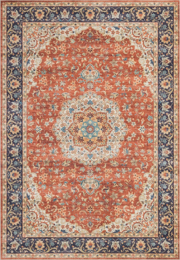 English Elm Premier Traditional Low Pile Area Rug for Living Room Dining High Traffic Zones B186P479381