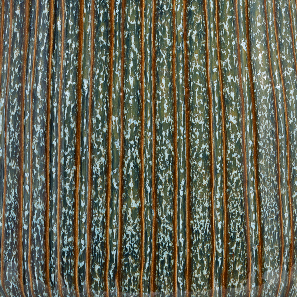 Shoulder Ceramic Vase - Hand-Thrown Thai Artistry with Textured Reactive Glaze for Bohemian Decor