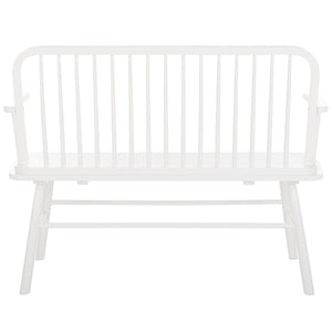 Safavieh Lucilia Spindle Bench XII23 White Rubber Wood BCH8501B