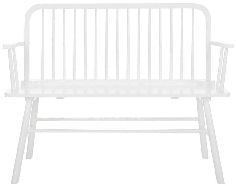 Safavieh Lucilia Spindle Bench XII23 White Rubber Wood BCH8501B