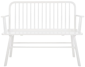 Safavieh Lucilia Spindle Bench XII23 White Rubber Wood BCH8501B