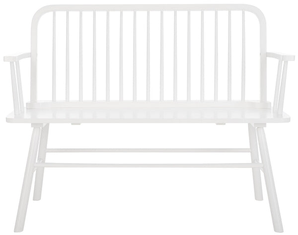 Safavieh Lucilia Spindle Bench XII23 White Rubber Wood BCH8501B
