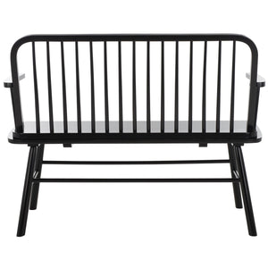 Safavieh Lucilia Spindle Bench XII23 Natural / White Rubber Wood BCH8501C