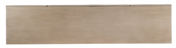 Hooker Furniture Melange Nolita Four-Door Entertainment Console With Champagne & Silver Finish, Soft-Close Doors, Fits 75" Tv 628-55034-15