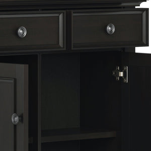 English Elm Amherst Entryway Storage Cabinet - Stylish Hickory Brown Wood With Drawers & Adjustable Shelves B136P158351