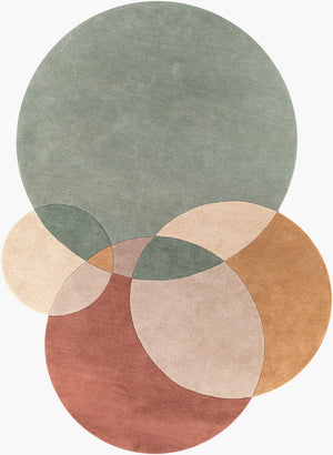 Livabliss Beck Hand Tufted Wool Area Rug Modern Pattern for Entryways Bedrooms and Layered Looks Sage, Light Bei 8' x 10' BCK1006-810