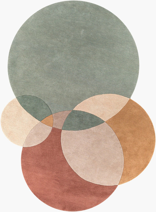 Livabliss Beck Hand Tufted Wool Area Rug Modern Pattern for Entryways Bedrooms and Layered Looks Sage, Light Bei 8' x 10' BCK1006-810