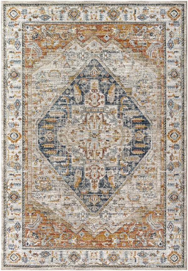 Livabliss Beckham Machine Woven Polyester Runner Rug for Hallways and Entryways White, Amber 2'7" x 7'3" BCM2300-2773