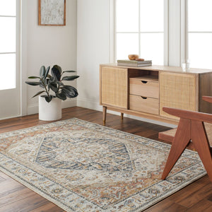 Livabliss Beckham Machine Woven Polyester Runner Rug for Hallways and Entryways White, Amber 9' x 12'2" BCM2300-9122