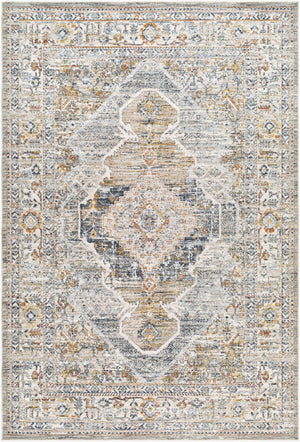 Livabliss Beckham Large Polyester Area Rug Turkish Woven Geometric Pattern for Living Room Floors Charcoal, White 9' x 12'2" BCM2303-9122