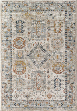 Livabliss Beckham Geometric Polyester Area Rug Turkish Machine Woven for Large Living Spaces White, Medium G 9' x 12'2" BCM2313-9122