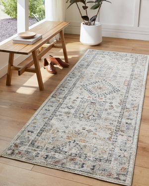 Livabliss Beckham Geometric Polyester Area Rug Turkish Machine Woven for Large Living Spaces White, Medium G 9' x 12'2" BCM2313-9122