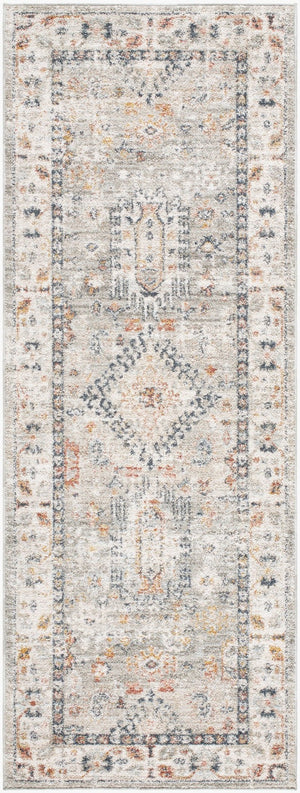 Livabliss Beckham Large Scale Polyester Area Rug for Living Room or Dining Space Medium Pile Light Slate, Wh 2'7" x 7'3" BCM2315-2773